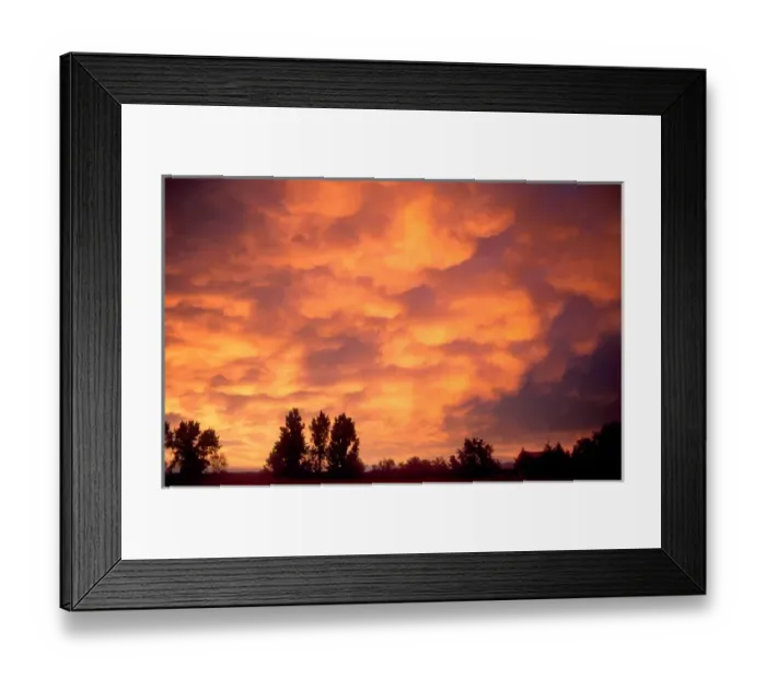 Framed Print : Clouds at sunset over southwest Idaho. Mammarian clouds laden with moisture Framed Print : Clouds at sunset over southwest Idaho. Mammarian clouds laden with moisture