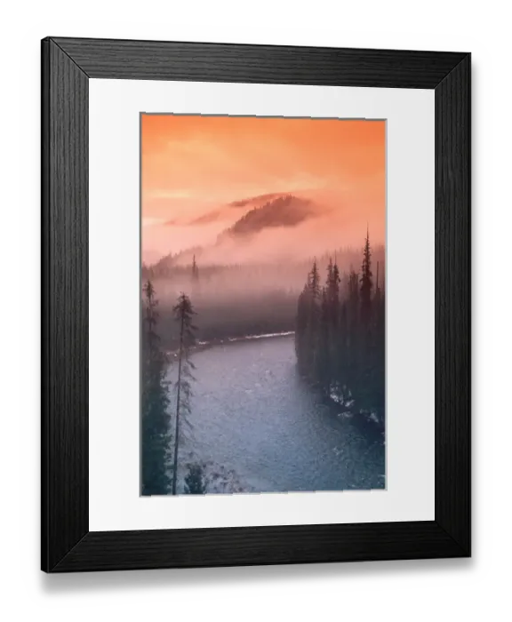 Framed Print : Foggy and misty mountains in central Idaho. Selway River at Lowell Idaho along US-12 Framed Print : Foggy and misty mountains in central Idaho. Selway River at Lowell Idaho along US-12
