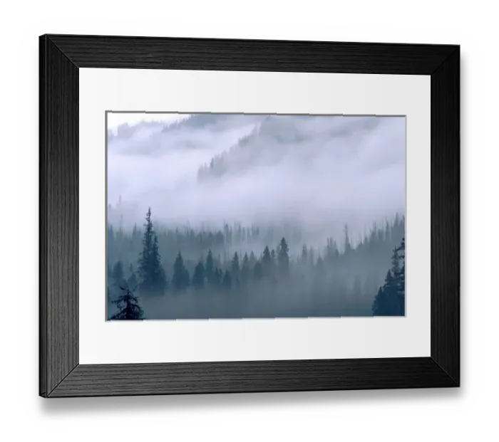 Framed Print : Mist and fog shroud the Selway-Bitteroot mountains in north central Idaho Framed Print : Mist and fog shroud the Selway-Bitteroot mountains in north central Idaho