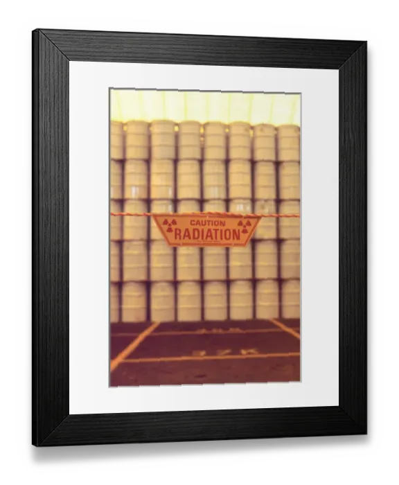 Framed Print : Nuclear waste storage of contaminated items are stored in drums at the Idaho National Framed Print : Nuclear waste storage of contaminated items are stored in drums at the Idaho National