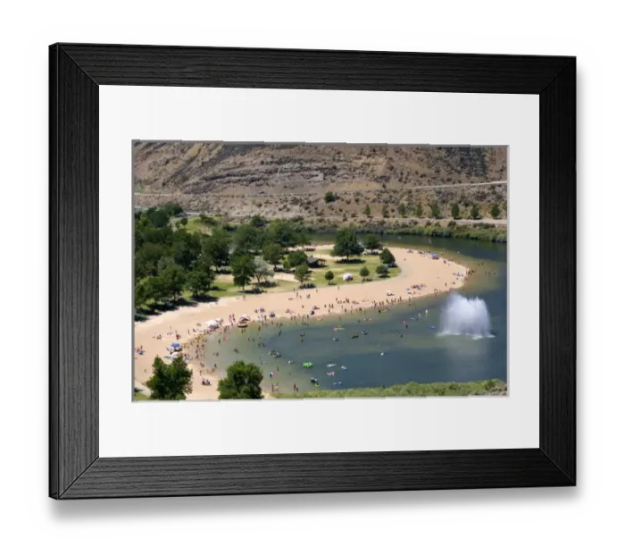 Framed Print : Beach scene at Sandy Point recreation area near Boise, Idaho Framed Print : Beach scene at Sandy Point recreation area near Boise, Idaho
