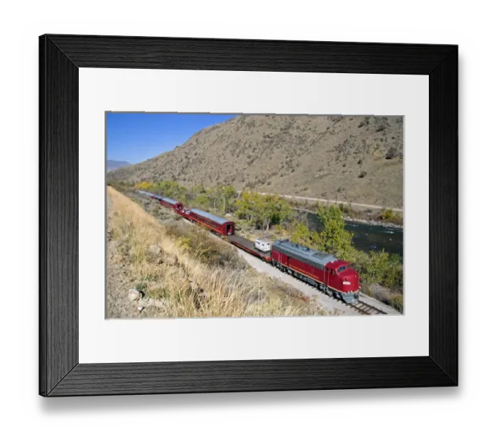 Framed Print : Scenic Idaho train rides on the Thunder Mountain Liner, Horseshoe Bend Route Framed Print : Scenic Idaho train rides on the Thunder Mountain Liner, Horseshoe Bend Route