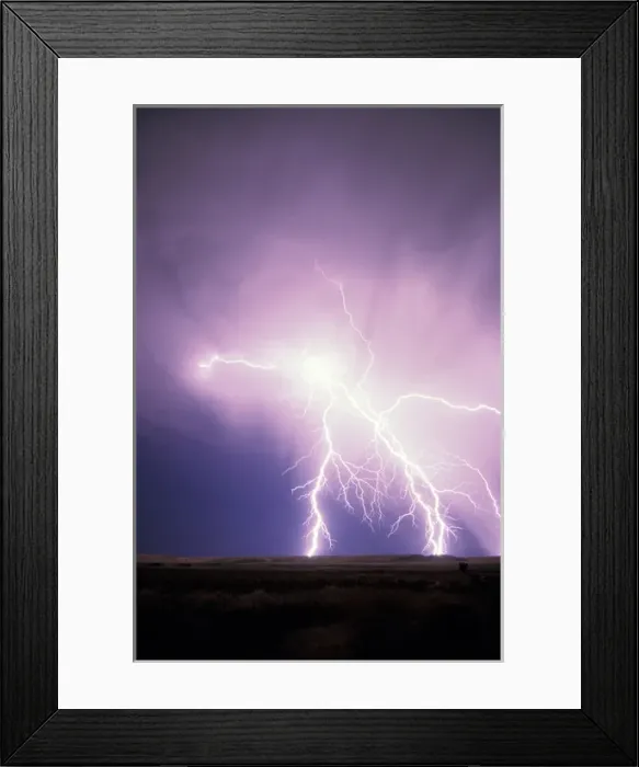 Framed Print : USA, Idaho. Lightning Framed Print : USA, Idaho. Lightning