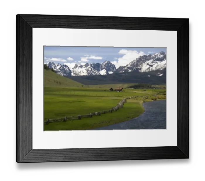 Framed Print : The Salmon River flowing through the Sawtooth Valley at Lower Stanley, Idaho Framed Print : The Salmon River flowing through the Sawtooth Valley at Lower Stanley, Idaho
