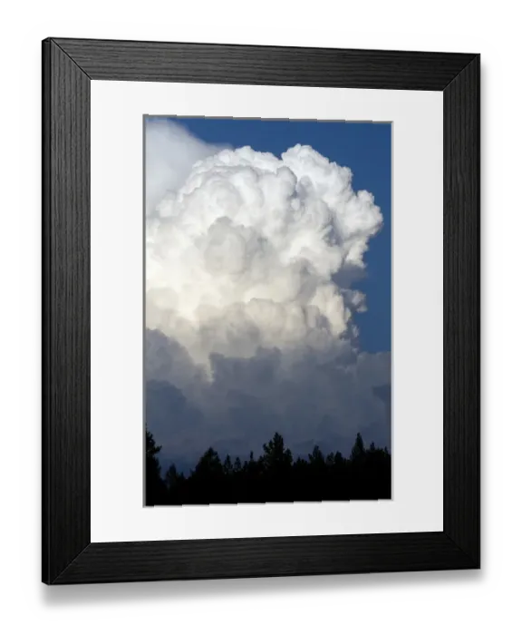 Framed Print : Cumulonimbus thunderstorm clouds form near Cascade, Idaho, USA