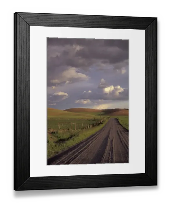 Framed Print : NA, USA, Idaho, Moscow Country road and clouds in Palouse country Framed Print : NA, USA, Idaho, Moscow Country road and clouds in Palouse country