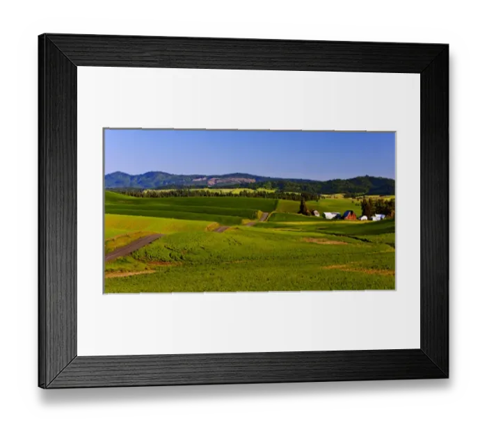 Framed Print : A scenic road view of some rolling hills in Idaho Framed Print : A scenic road view of some rolling hills in Idaho