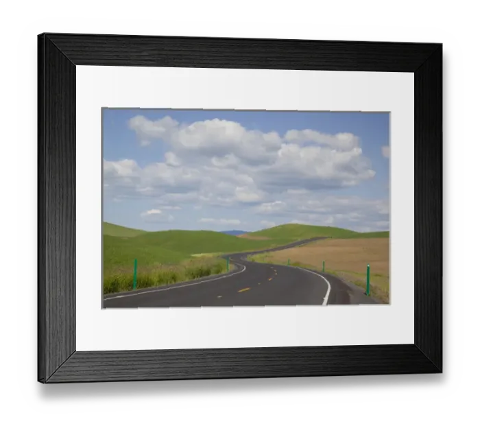 Framed Print : ID, The Palouse, Latah County, Road, farmland, sky, and clouds Framed Print : ID, The Palouse, Latah County, Road, farmland, sky, and clouds