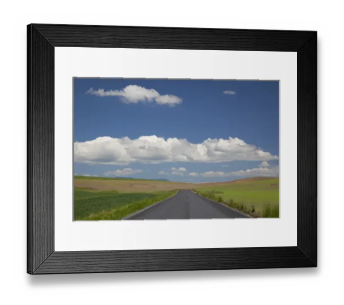 Framed Print : ID, The Palouse, Latah County, Road, farmland, and clouds Framed Print : ID, The Palouse, Latah County, Road, farmland, and clouds