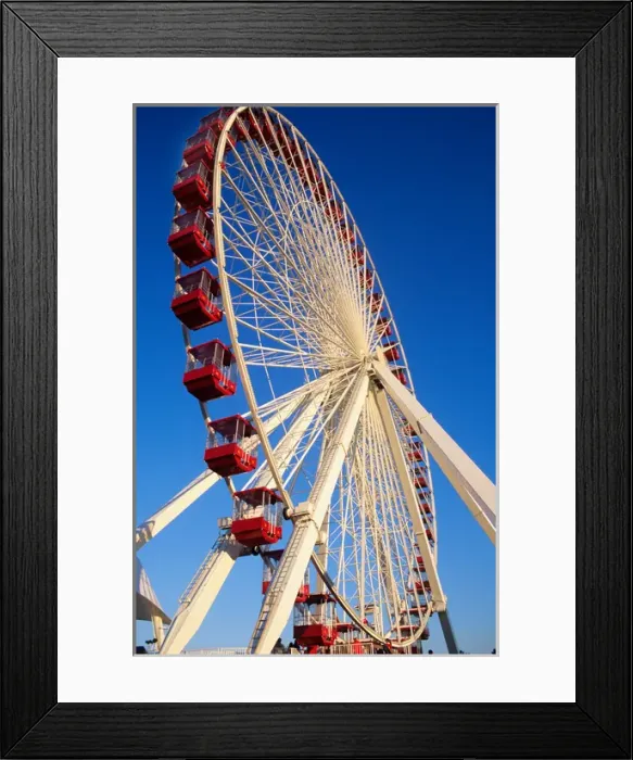 Framed Print : The Navy Pier ferris wheel in Chicago, Illinois. navy, pier, ferris, wheel Framed Print : The Navy Pier ferris wheel in Chicago, Illinois. navy, pier, ferris, wheel