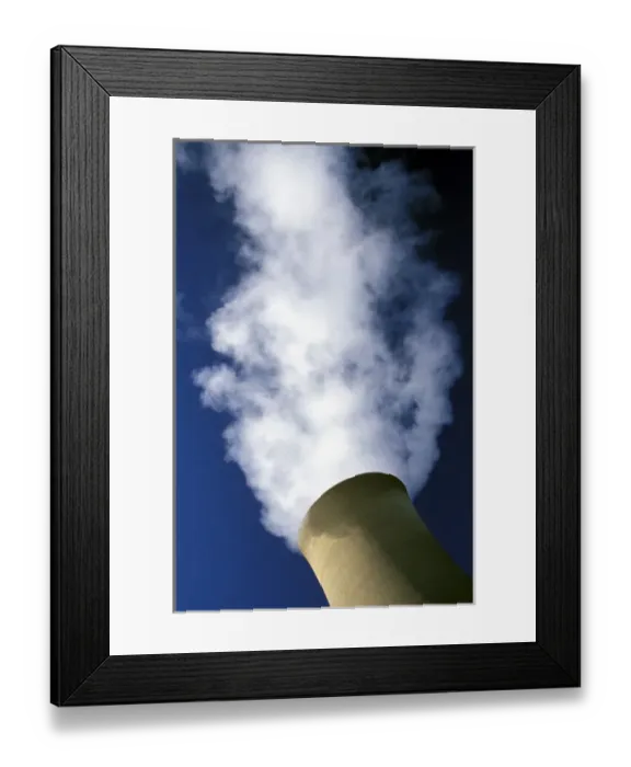 Framed Print : N. A. USA, Indiana, Michigan City Steam billowing from stack