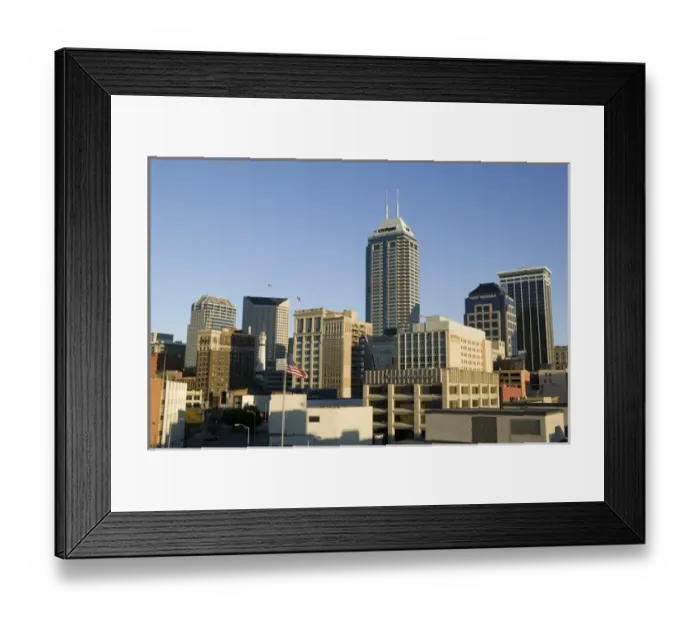 Framed Print : USA-Indiana-Indianapolis: Downtown- View with Chase Tower / Morning Framed Print : USA-Indiana-Indianapolis: Downtown- View with Chase Tower / Morning