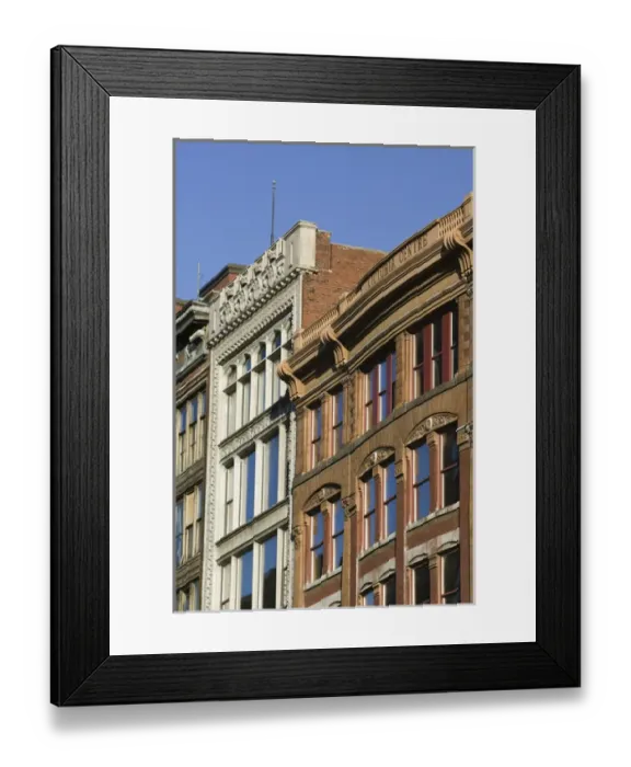 Framed Print : USA-Indiana-Indianapolis: Downtown- Buildings along East Washington Street Framed Print : USA-Indiana-Indianapolis: Downtown- Buildings along East Washington Street