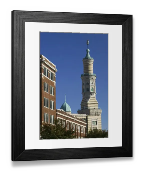 Framed Print : USA-Indiana-Indianapolis: Murat Shrine Theater in the Lockerbie Square Neighborhood