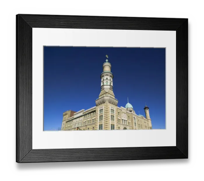 Framed Print : USA-Indiana-Indianapolis: Murat Shrine Theater in the Lockerbie Square Neighborhood