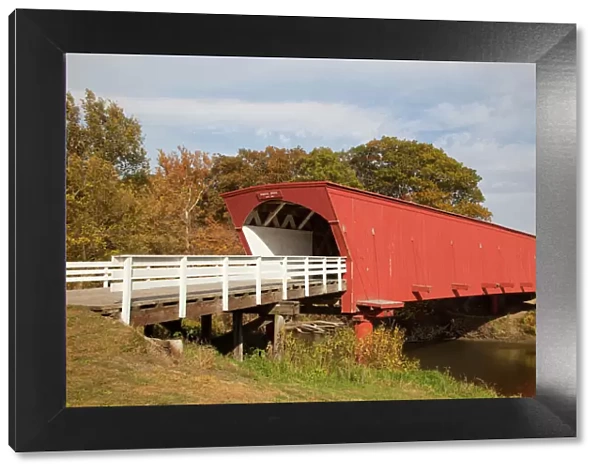 IA, Madison County, Hogback Covered Bridge, built in 1884, spans North River