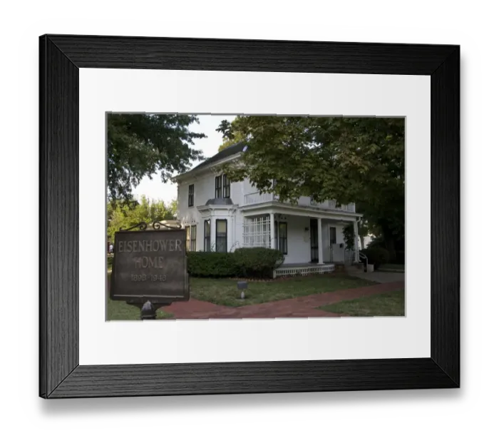 Framed Print : United States, Kansas, Abilene. Dwight Eisenhowers home Framed Print : United States, Kansas, Abilene. Dwight Eisenhowers home