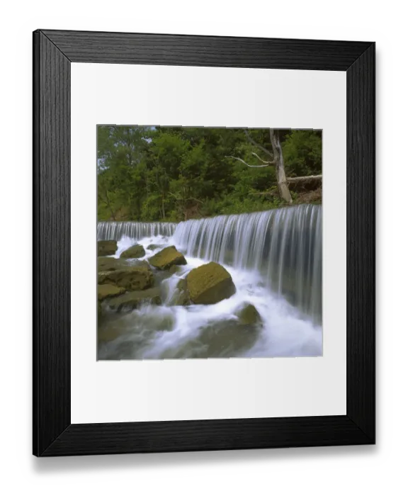 Framed Print : USA, Kansas, Deep Creek Falls Framed Print : USA, Kansas, Deep Creek Falls