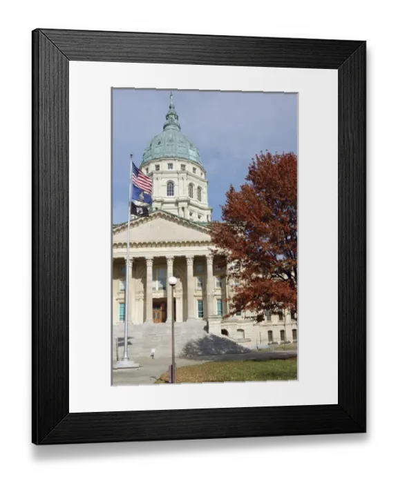 Framed Print : Kansas, Topeka Kansas State Capitol