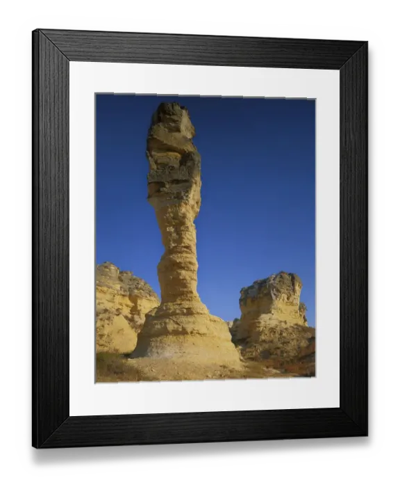 Framed Print : USA, Kansas, Eroded limesone in the Smokey Hill River Valley Framed Print : USA, Kansas, Eroded limesone in the Smokey Hill River Valley