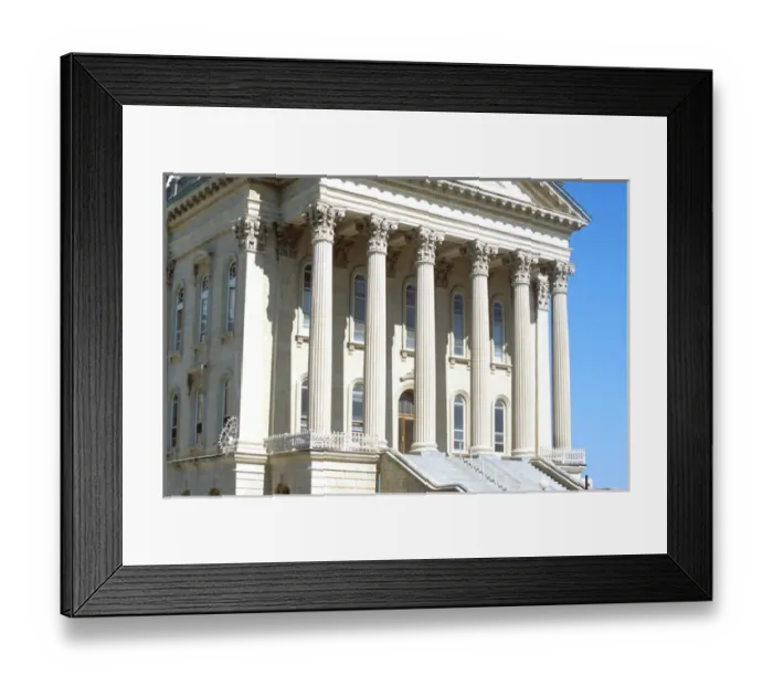 Framed Print : North America, USA, Kansas, Topeka. State capitol building
