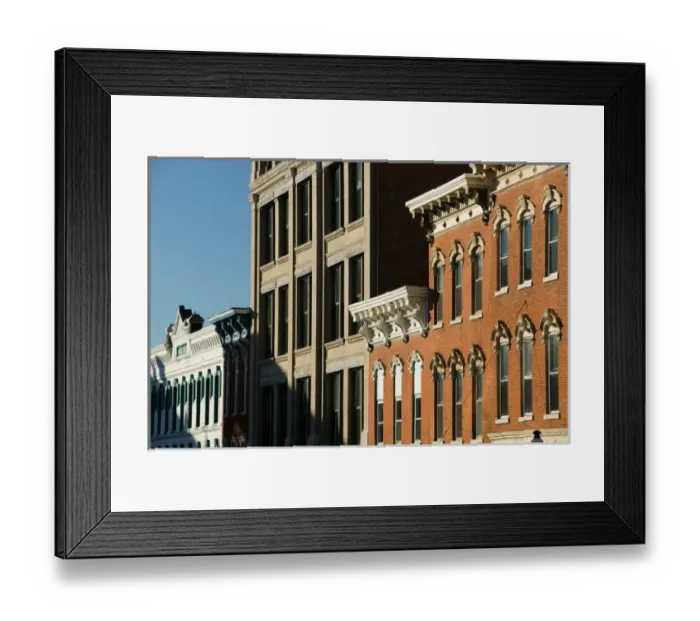 Framed Print : USA-IOWA-Dubuque: Architecture along Main Street Framed Print : USA-IOWA-Dubuque: Architecture along Main Street