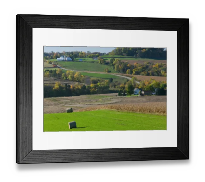 Framed Print : USA-IOWA-Rickardsville: Farm / Field along Rt. 52 / Northeast Iowa Framed Print : USA-IOWA-Rickardsville: Farm / Field along Rt. 52 / Northeast Iowa