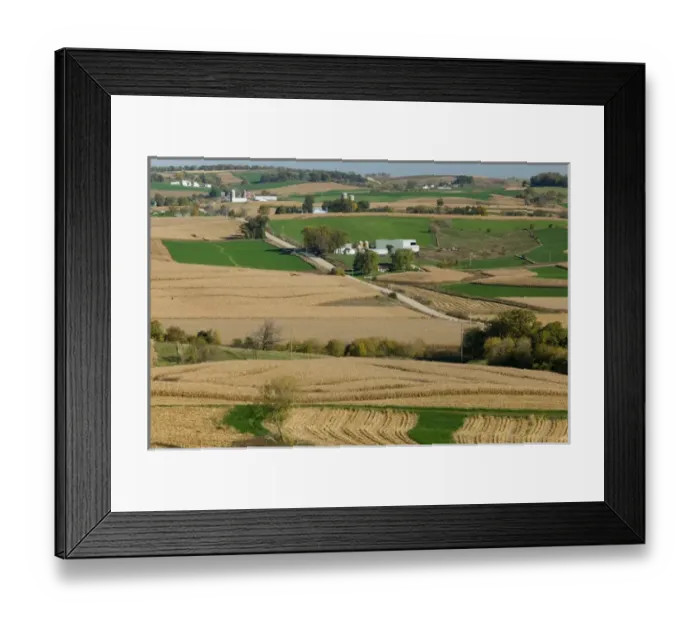 Framed Print : USA-IOWA-Rickardsville: Farm / Field along Rt. 52 / Northeast Iowa Framed Print : USA-IOWA-Rickardsville: Farm / Field along Rt. 52 / Northeast Iowa