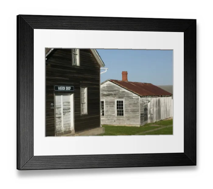 Framed Print : USA-IOWA-Amana Colonies-West Amana: Traditional Amana Colony Architecture
