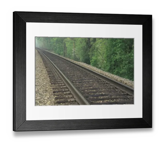 Framed Print : N. A. USA, Kentucky Railroad tracks