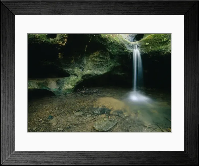 Framed Print : Secluded waterfall, First Creek riverbed, Mammoth Cave National Park, Kentucky, KY, USA Framed Print : Secluded waterfall, First Creek riverbed, Mammoth Cave National Park, Kentucky, KY, USA