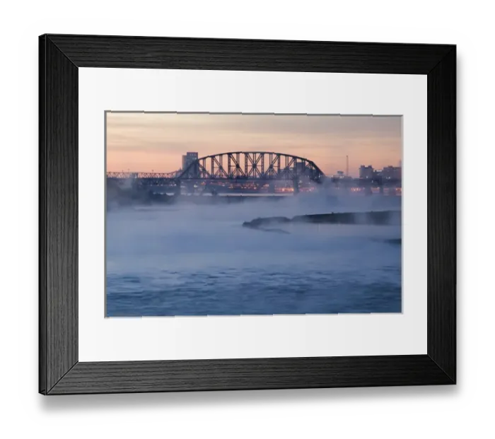 Framed Print : USA-Kentucky-Louisville: Ohio River and Morning Fog Framed Print : USA-Kentucky-Louisville: Ohio River and Morning Fog