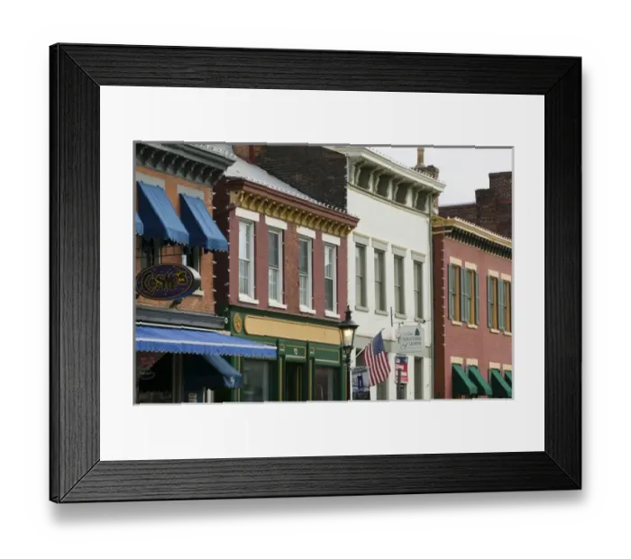Framed Print : USA-Kentucky-Covington: Along Main Street (known as Mainstrasse due to there being Framed Print : USA-Kentucky-Covington: Along Main Street (known as Mainstrasse due to there being