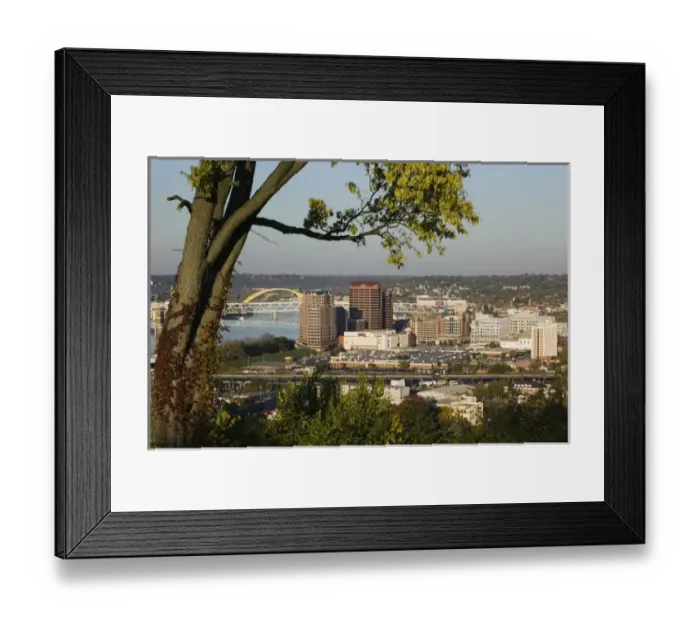 Framed Print : USA-Kentucky-Covington: Downtown Covington from Devou Park Sunset Framed Print : USA-Kentucky-Covington: Downtown Covington from Devou Park Sunset