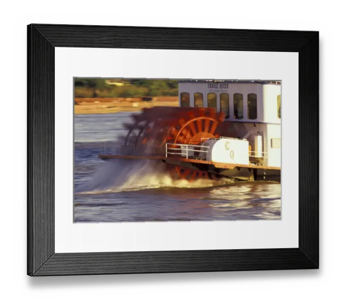 Framed Print : LA, New Orleans. Paddlewheel of the Creole Queen on the Mississippi River Framed Print : LA, New Orleans. Paddlewheel of the Creole Queen on the Mississippi River