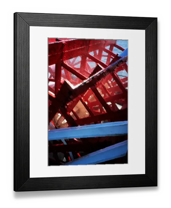 Framed Print : New Orleans, USA. Red paddlewheel of paddle steamer Natchez on Mississippi