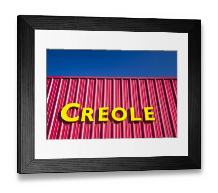 Framed Print : USA, Louisiana, Henderson. Creole Zydeco Music Club, sign
