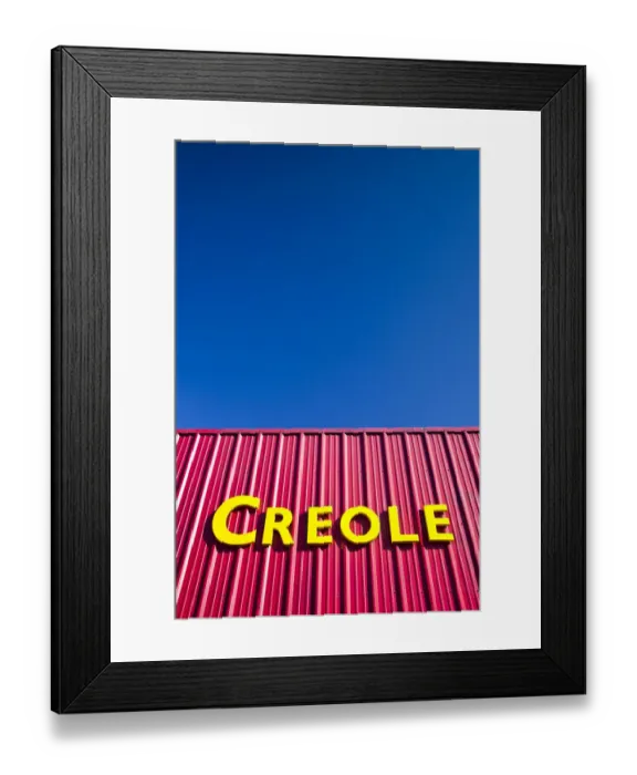 Framed Print : USA, Louisiana, Henderson. Creole Zydeco Music Club, sign Framed Print : USA, Louisiana, Henderson. Creole Zydeco Music Club, sign
