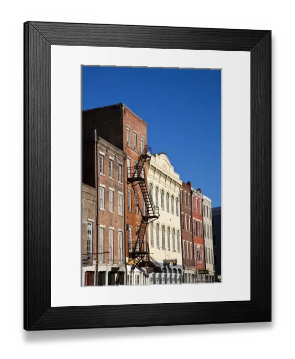 Framed Print : USA, Louisiana, New Orleans. Buildings along Decatur Street, morning