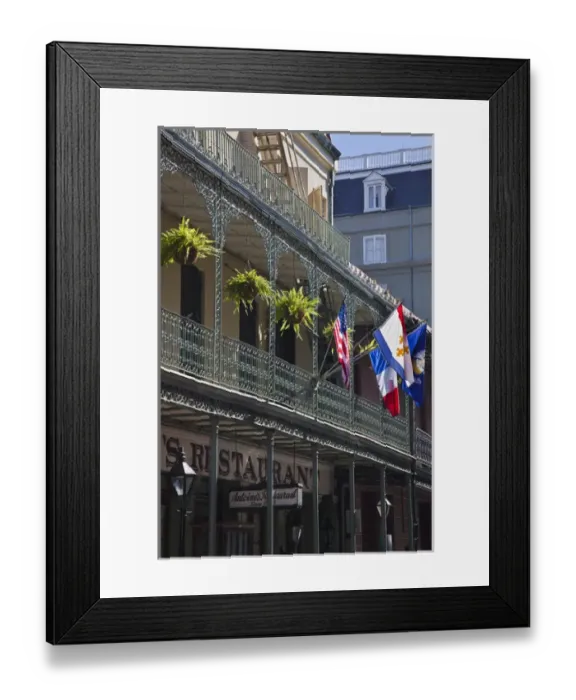 Framed Print : USA, Louisiana, New Orleans. French Quarter, balcony