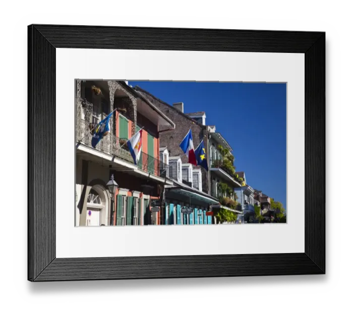Framed Print : USA, Louisiana, New Orleans. French Quarter, building detail Framed Print : USA, Louisiana, New Orleans. French Quarter, building detail