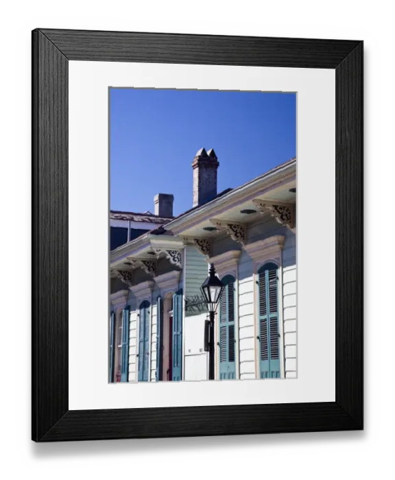 Framed Print : USA, Louisiana, New Orleans. French Quarter, house detail Framed Print : USA, Louisiana, New Orleans. French Quarter, house detail
