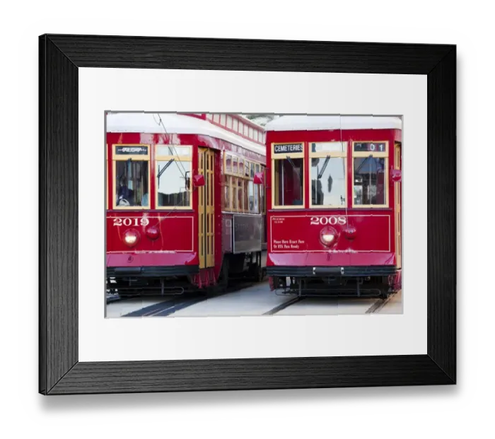 Framed Print : USA, Louisiana, New Orleans. Streetcars, Canal Street Framed Print : USA, Louisiana, New Orleans. Streetcars, Canal Street