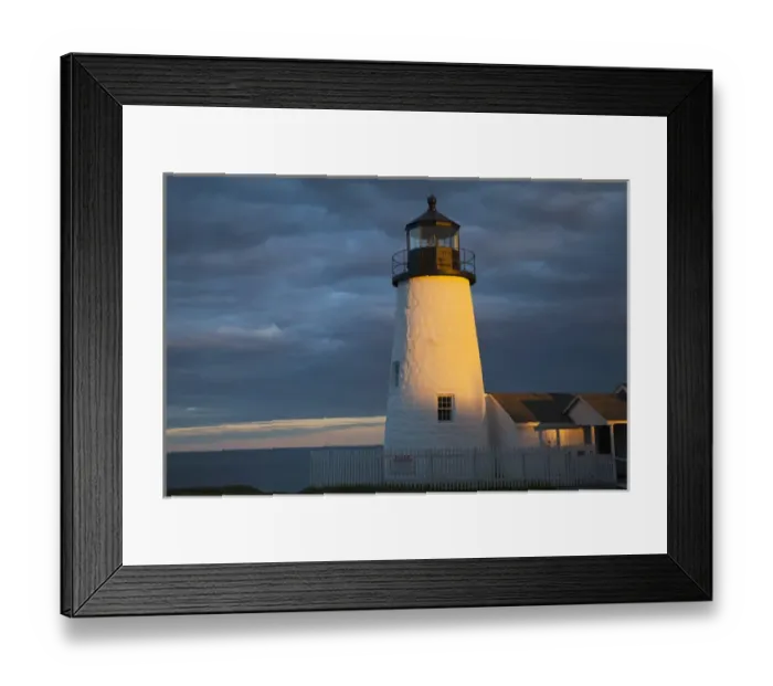 Framed Print : Sun breaks through the clouds at Pemaquid Point Lighthouse in New Harbor, Maine, USA Framed Print : Sun breaks through the clouds at Pemaquid Point Lighthouse in New Harbor, Maine, USA