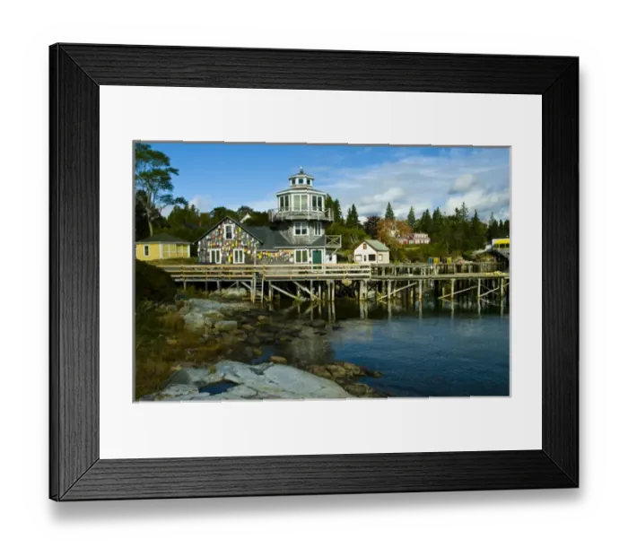 Framed Print : Lobstering and fishing port of Barnard Maine