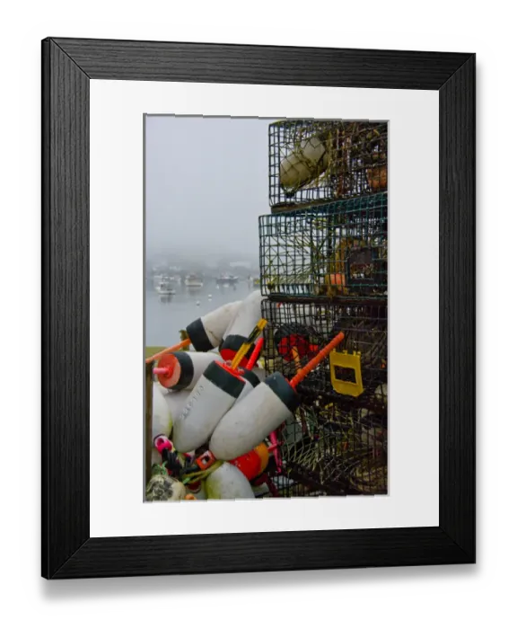 Framed Print : Lobster fishing thrives in Bass Harbor Maine