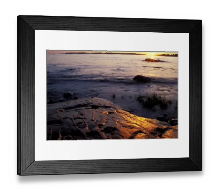 Framed Print : Clarks Island, ME. Sunrise. The sun rises over the rocks Framed Print : Clarks Island, ME. Sunrise. The sun rises over the rocks