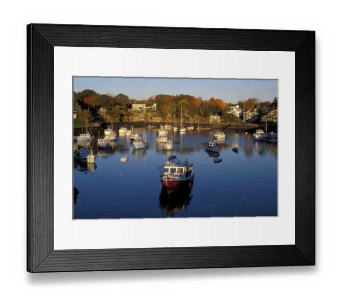 Framed Print : Perkins Cove, Ogunquit, ME. Fishing Boats. Sunrise Framed Print : Perkins Cove, Ogunquit, ME. Fishing Boats. Sunrise