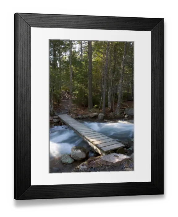Framed Print : Jordan Stream after heavy rains in spring. Acadia National Park in Maine