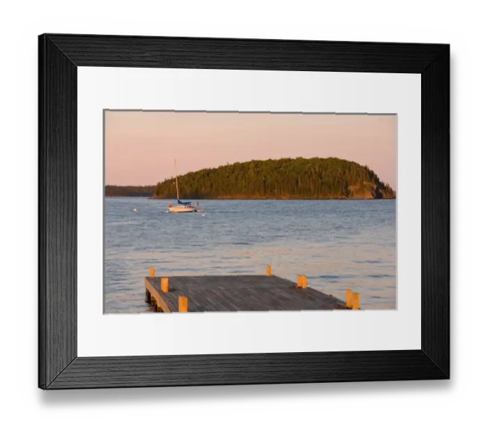 Framed Print : Pier in Bar Harbor Maine USA Framed Print : Pier in Bar Harbor Maine USA